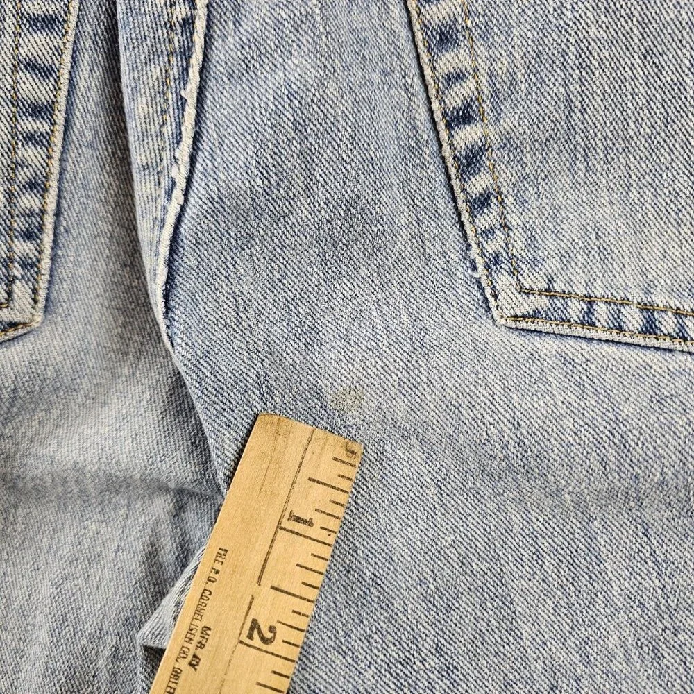 Jones Sport‎ Jeans Women's Size 6 Blue Denim Light Wash Wide Flare Leg Mom Stone